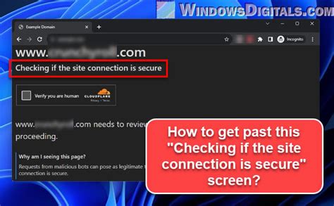 Check if a site's connection is secure .